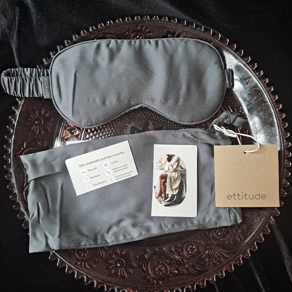 TWO Ettitude Luxury Bamboo Sleep Masks+ Travel Bags - Picture 6 of 6